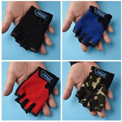 Bulk children's half-finger gloves for men, outdoor sports, thin and breathable, cartoon-style cycling half-length gloves for women, roller skating performance