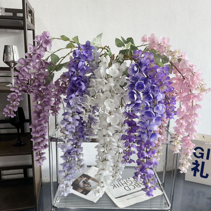 Abler fake flower simulation bouquet wedding auditorium ceiling encryption 6 fork pea flower garden wind layout landscaping clock