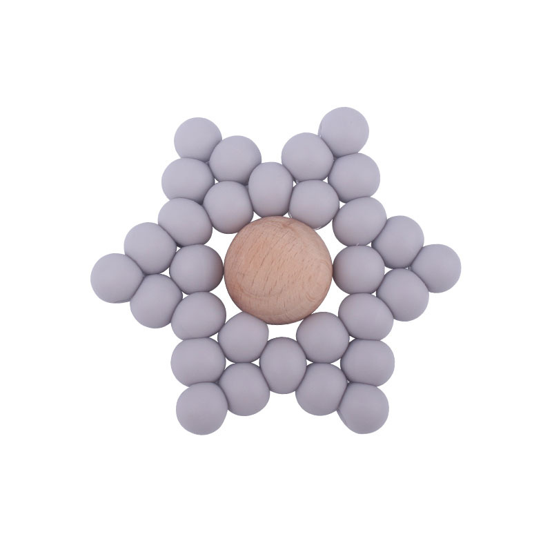 Creativo nuevo bebé suministros DIY cuentas de silicona hexagonal juguete teether bebé teether stick teether