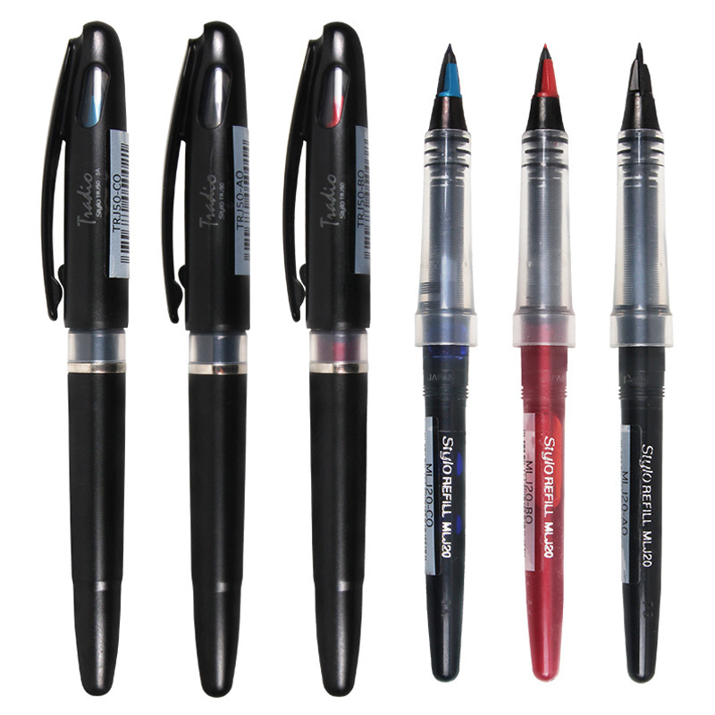 Pentel TRJ50 soft-tip black cartoon drawing pen MLJ-20 refillable 