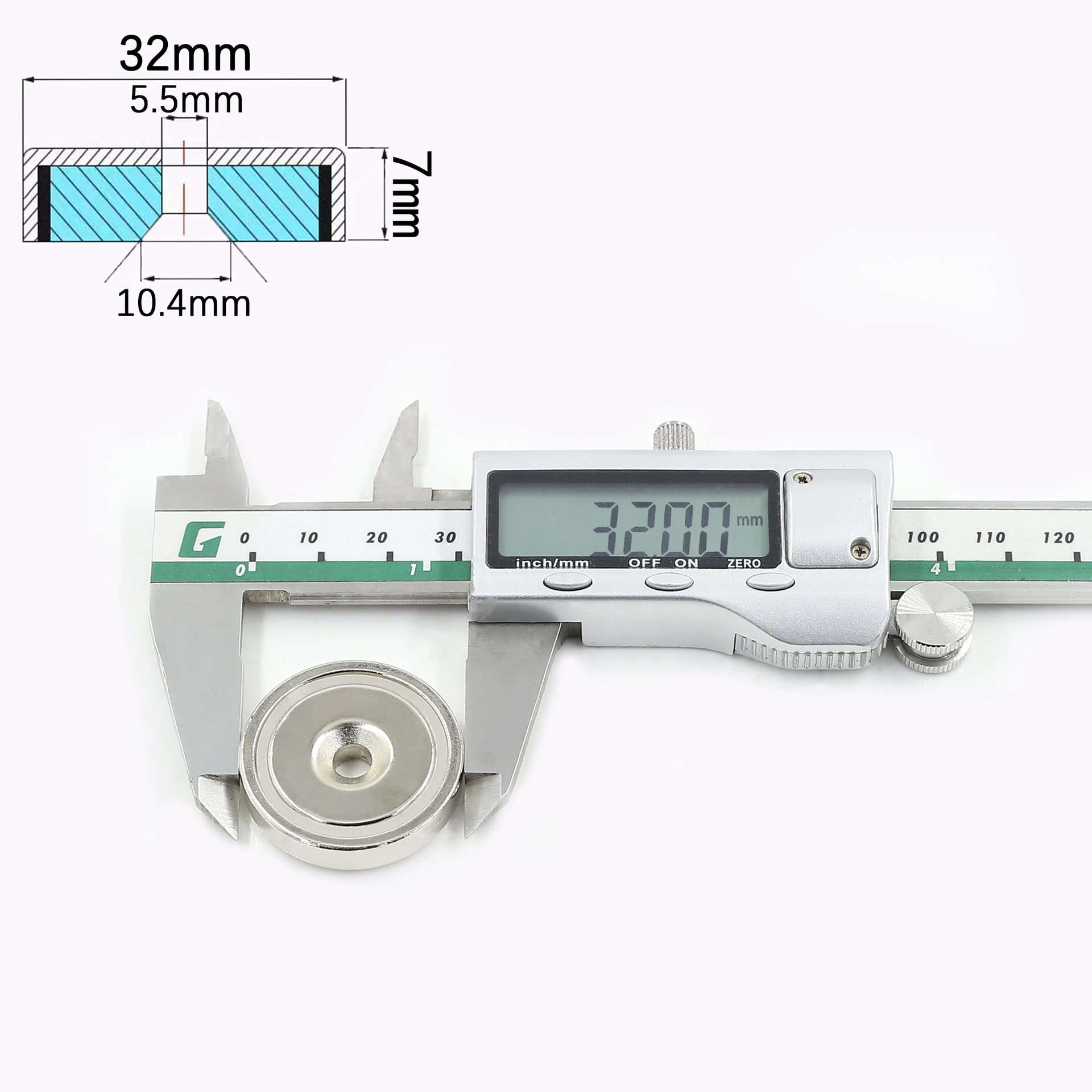 Imán de salvamento fuerte de anillo redondo, fijo en aguas profundas, para artefactos magnéticos o pesca