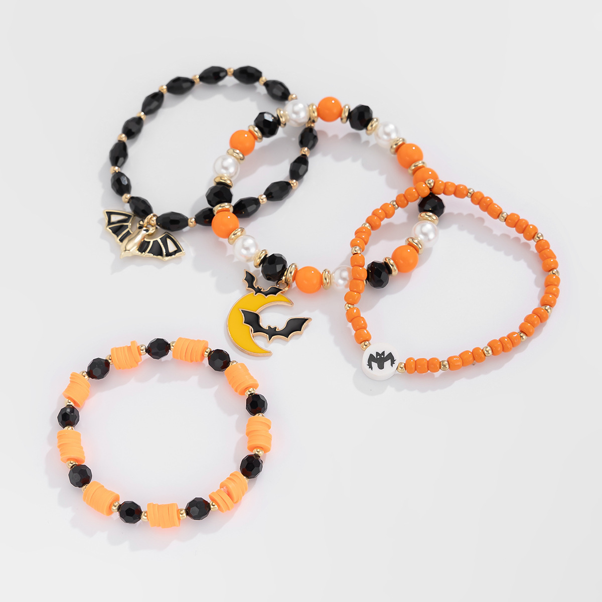 21g Weight Alloy Pendant Material Bracelets Classification CCB, Arylic, soft clay Chain Material 1 Set Quantity Festival Occasion CCB, Arylic, Alloy Material Halloween Festival Pumpkin, Bat, Ghost Pattern Women's Gender Beaded, Enamel Design Funny Style Funny Pumpkin Bat Ghost CCB Arylic Alloy Beaded Bracelets Wholesale 33
