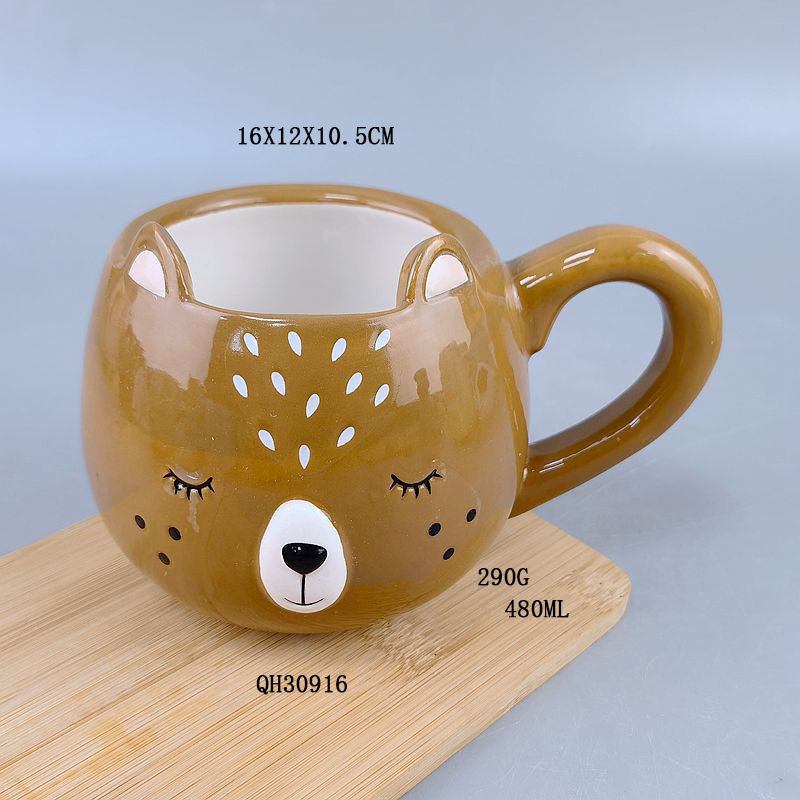 Taza de Porcelana con Animales en 3D de Porcelana Blanca Protección del Medio Ambiente, Con Mango para el Hogar image 17