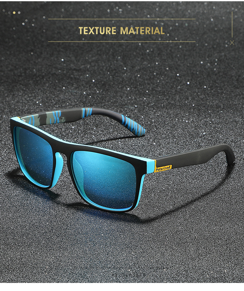 60g Weight Full Frame Glasses Structure Sunglasses Classification Tac, UV400 Protection Lens Material Square Glasses Style Travel Occasion Color Block Pattern All Seasons Season Unisex Gender Casual Style Dazzling blue, Black Color Casual Color Block Tac UV400 Protection Square Full Frame Men's Sunglasses 无