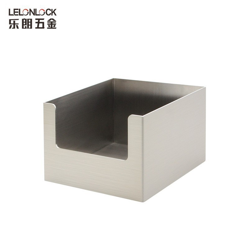 Caja de almacenamiento de cubiertos de acero inoxidable, bar, caja de almacenamiento de toallas de papel, caja de almacenamiento de acabado de escritorio, caja de almacenamiento de set