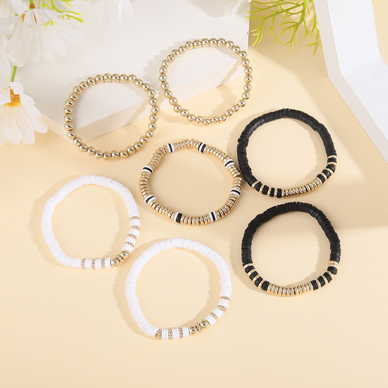 Fashion Geometric Soft Clay Plating Unisex Bracelets 1 Set display picture 12