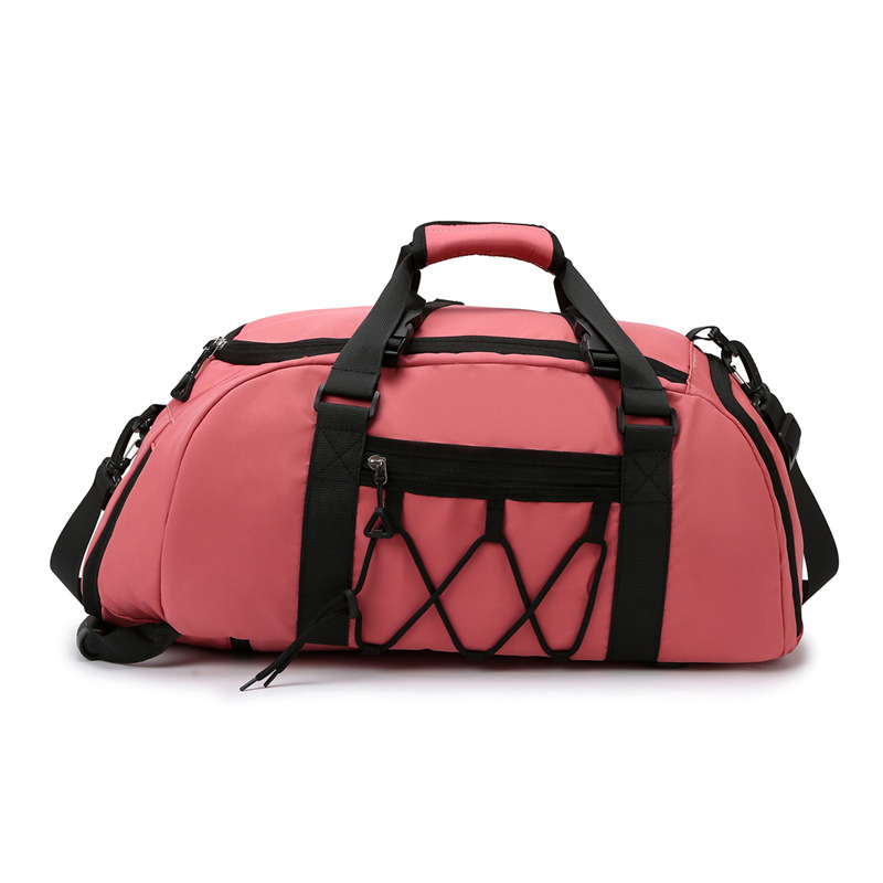 Bolso de fitness deportivo de ocio de moda Bolso bandolera de viaje corto de gran capacidad Separación de seco y húmedo Bolso de equipaje de doble respaldo de tres fines
