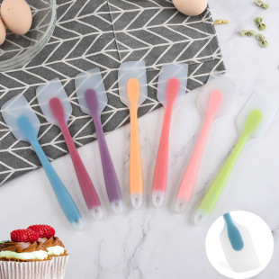 Integrated Silicone scraper thickened translucent scraper Oil Brush cake baking cream spatula rubber spatula stirring