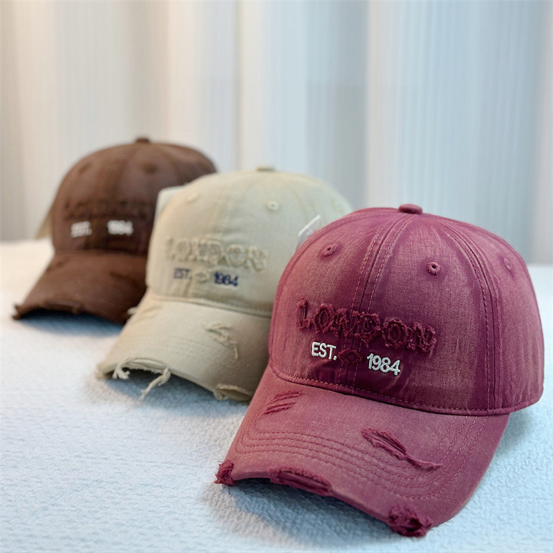 Primavera nueva cabeza grande vaquero lavar gorra de pato para niños blando sombrero de béisbol americano sombrero de moda masculino sombrero protector solar