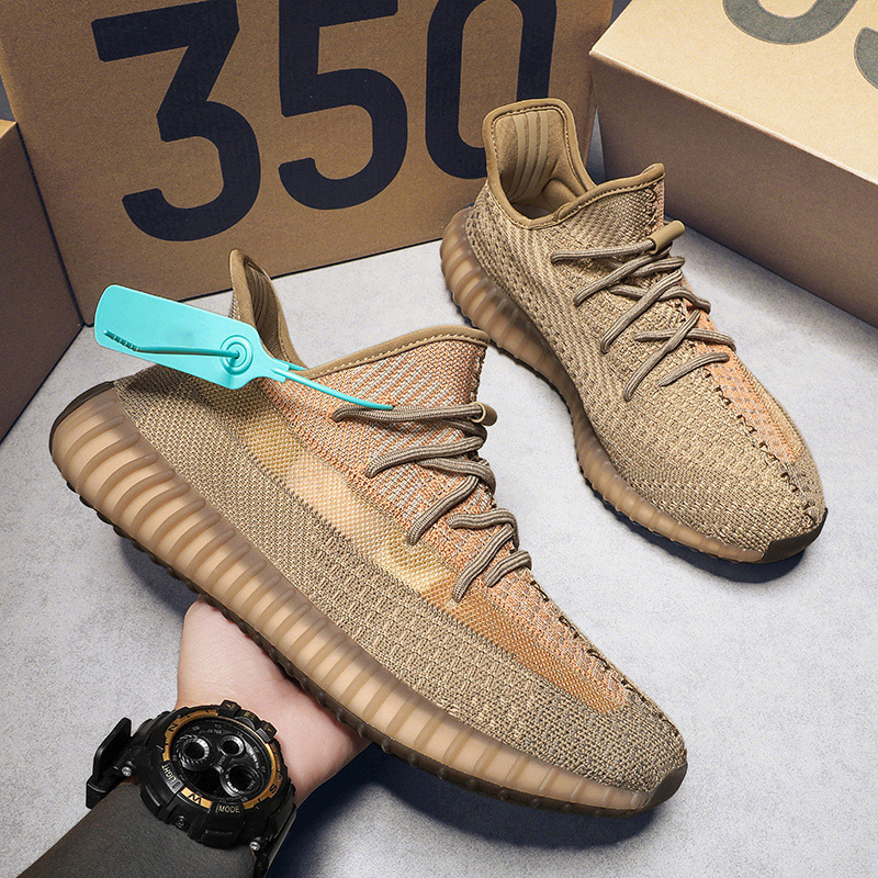 Putian Shucan Coconut Shoes 350 Official New Model for Men and Women in Dirty Orange, Summer Breathable Og Yeezy Sports Running Shoes