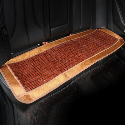 Cool pad, Cooling Mat Bamboo Sheet Single Mat - brown-wide-edge-bamboo-slices-back-row