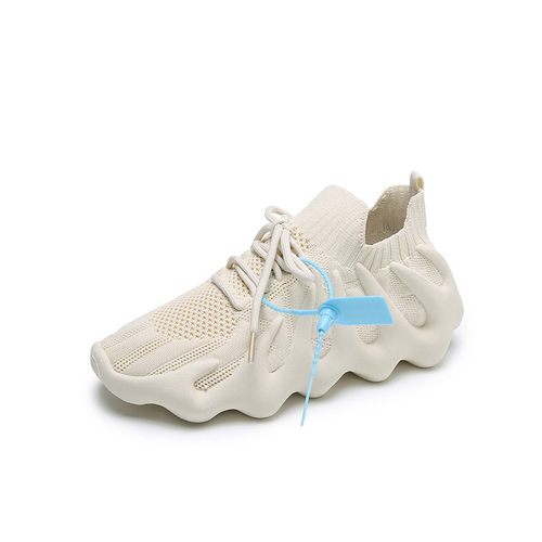 Couple flying knitted socks shoes for women and men 2024 spring new Korean style breathable sports and casual shoes Octopus running shoes