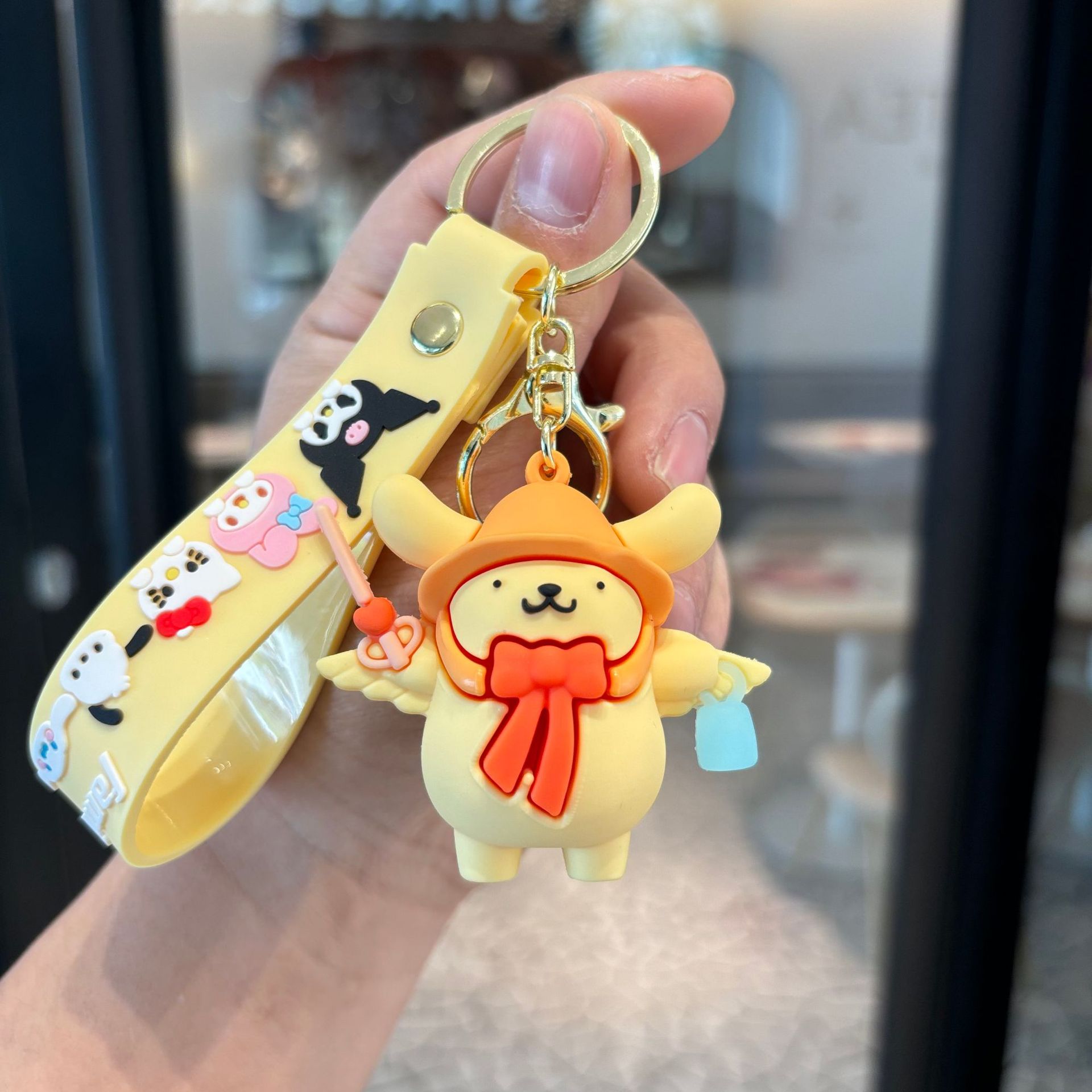 Llavero Sanrio transfronterizo Kulomi colgante de muñeca grande llavero de perro de orejas grandes máquina de captura de bebé pequeño lote de regalo