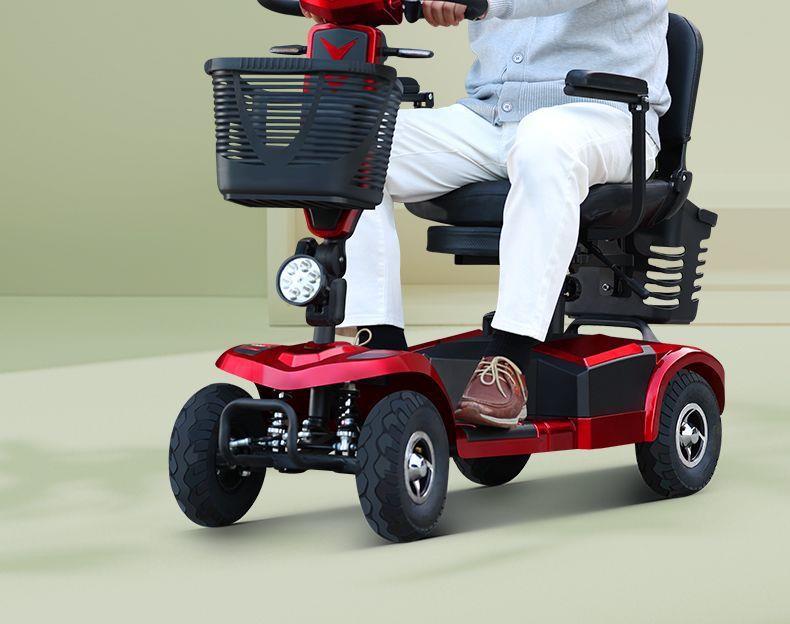 New Model of Electric Four-Wheeler for the Elderly, Lightweight and Foldable, a Home-Use Mobility Aid for Disabled People