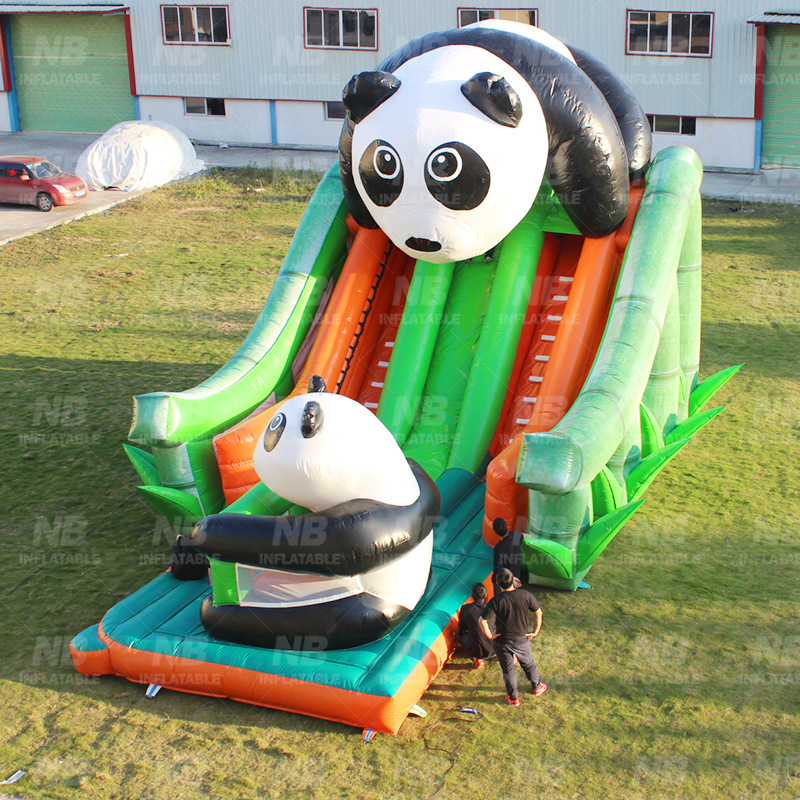 Gran castillo inflable trampolín panda grueso PVC trampolín