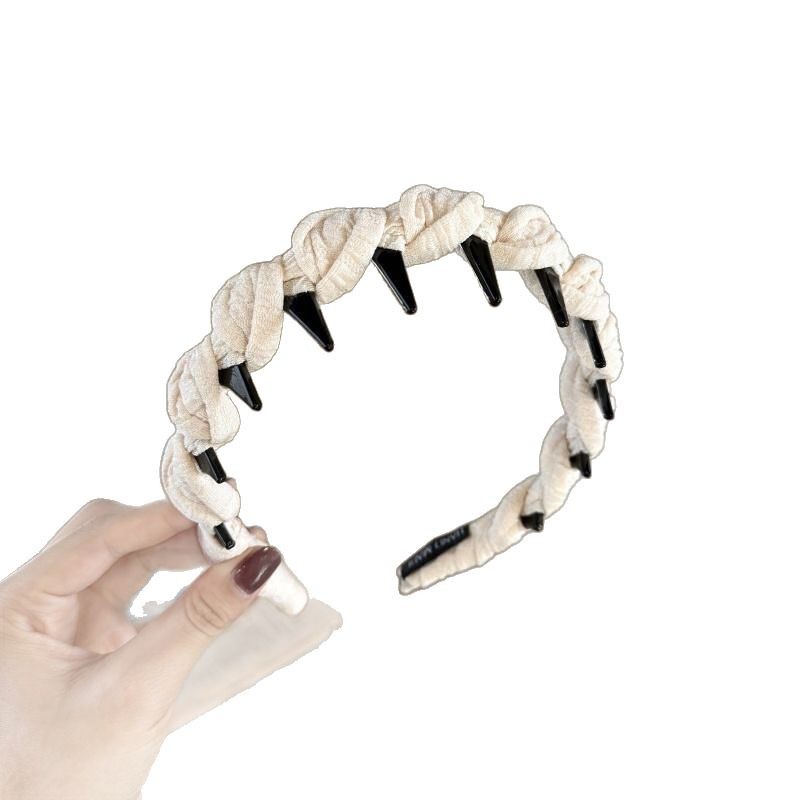 2025 nueva diadema de alta calidad, diadema femenina, horquilla de presión, tocado de paquete de cabello, peine inverso de dientes de viaje, cabeza alta esponjosa