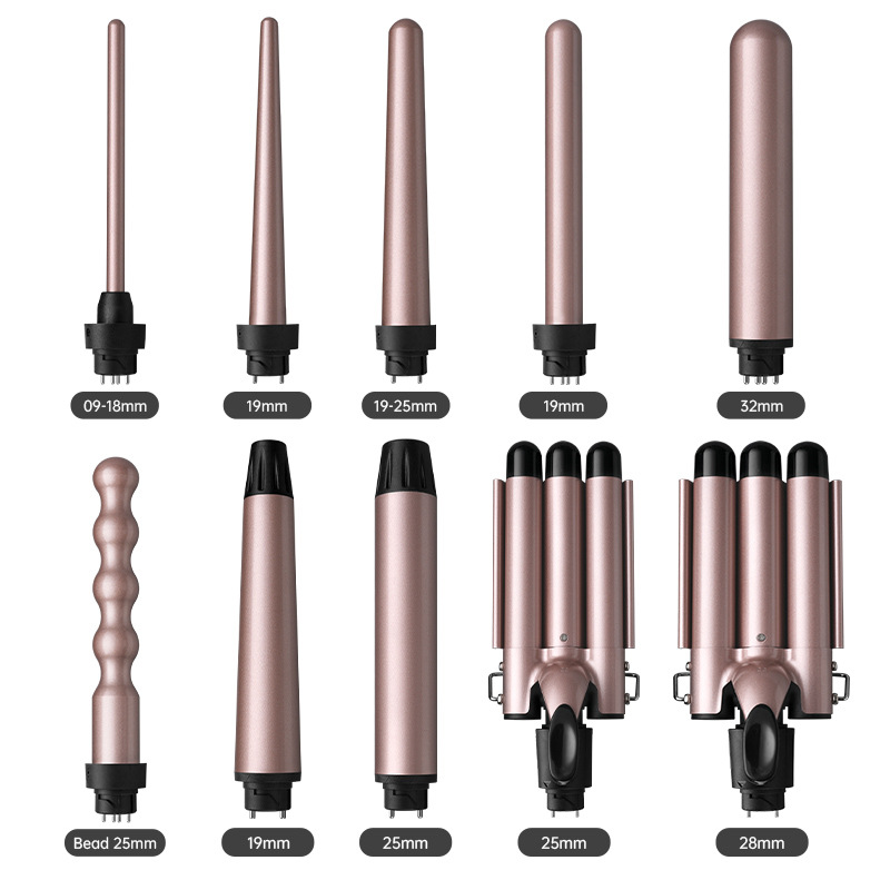 2023 New explosive multi-functional hair change curling iron liquid crystal display smart 5 in 1 change tube curling iron_voghion.com