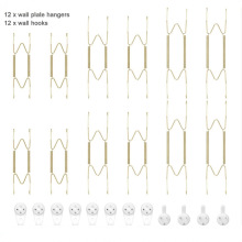 供应各尺寸W型盘子隐形弹簧挂盘钩|装饰盘金属挂钩|弹簧挂盘架