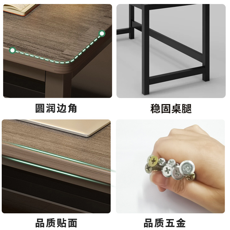 Escritorio de computadora para el hogar moderno y minimalista dormitorio de madera maciza estudio escritorio de escritorio para adultos escritorio de oficina rectangular