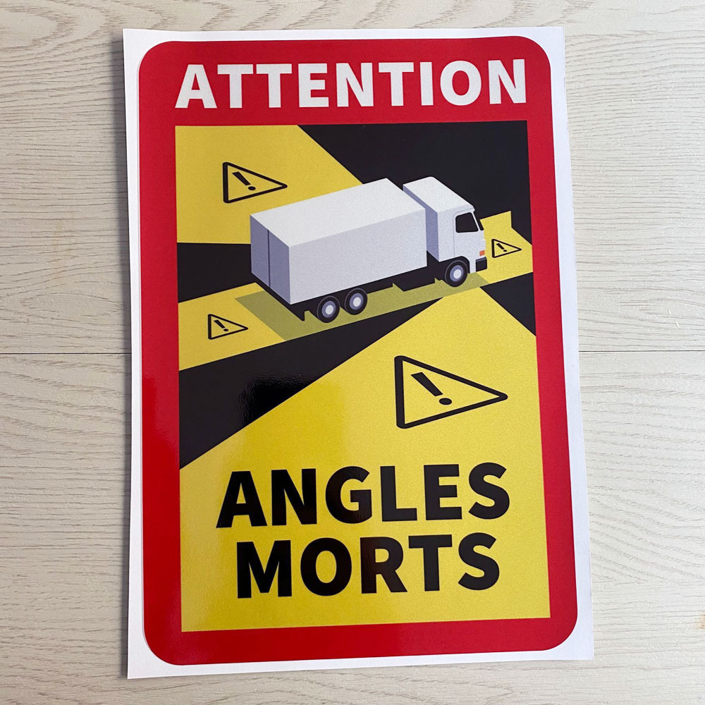 ATENCIÓN ÁNGULOS MORTS pegatinas de advertencia Preste ATENCIÓN a las pegatinas de punto ciego espejo cruzado e-commerce coche reflectante image 6