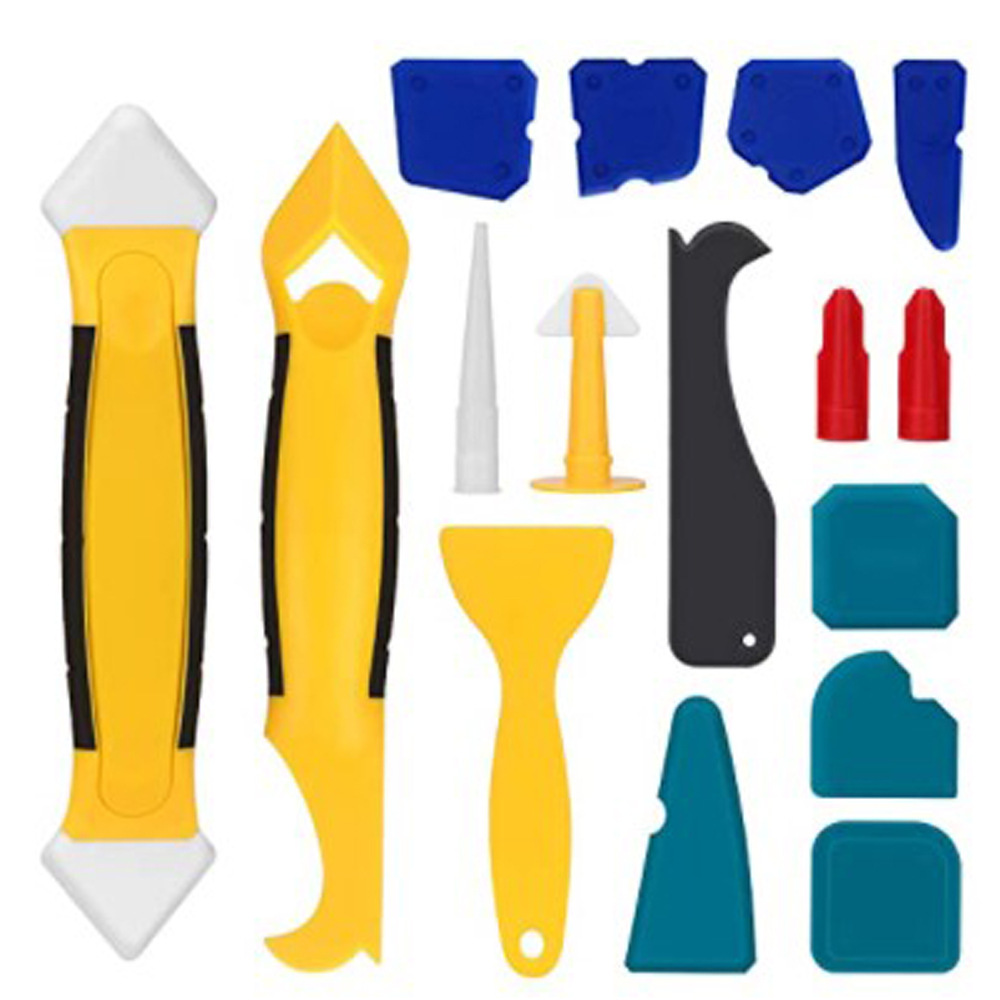 跨境热卖16件套美缝工具填缝涂抹器硅胶刮板铲刀地板密封剂修整