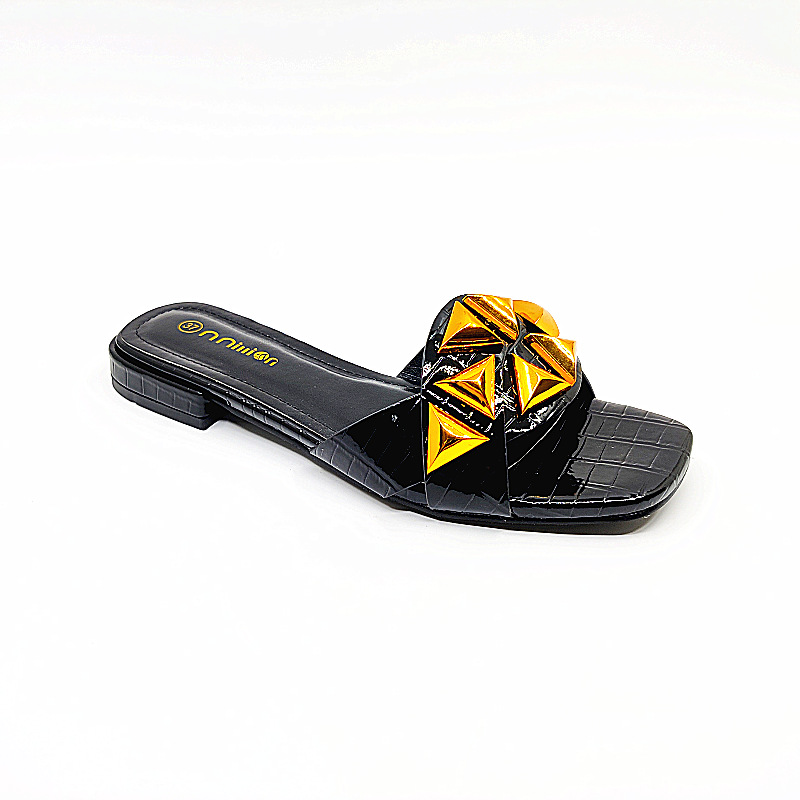 Damenpantoffeln2023 Neue flache Sommersandalen, Damenoberbekleidung, vielseitige Hausschuhe in Übergröße_voghion.com