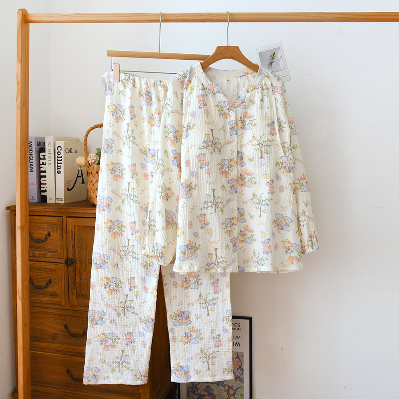 Multiple Styles of Summer Postpartum Nursing and Maternity Loungewear, Spring and Autumn Double-Layer Cotton Gauze Maternity Wear, Plus-Size Pure Cotton Nursing Pajamas Multiple Styles of Summer Postpartum Nursing and Maternity Loungewear, Spring and Autumn Double-Layer Cotton Gauze Maternity Wear, Plus-Size Pure Cotton Nursing Pajamas