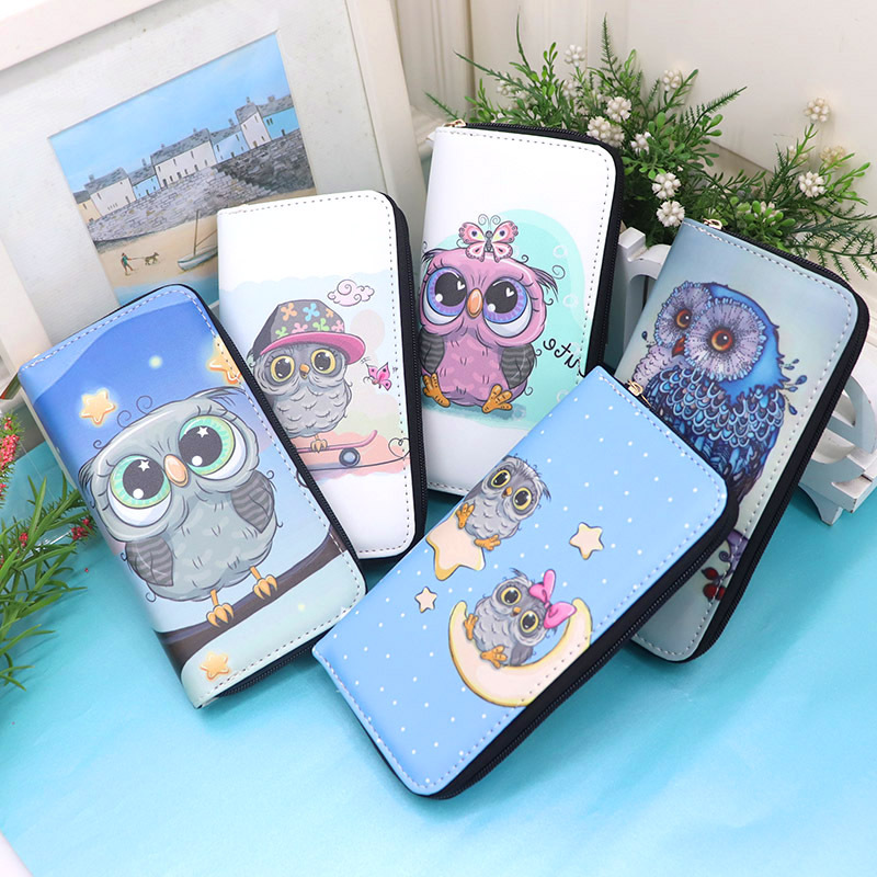 Women's Owl Pu Leather Zipper Wallets display picture 6