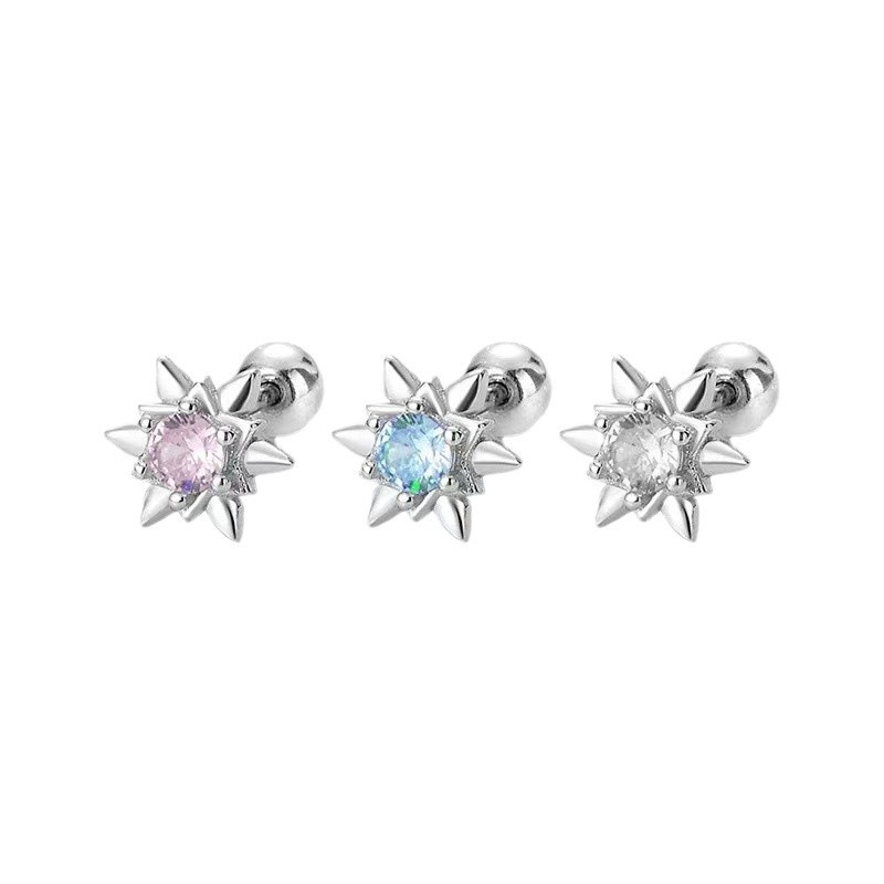Ear cuff a stella a sei punte con zirconi eleganti da donna_voghion.com