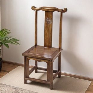 Solid Wood Chair Chinese Antique Restaurant Back Chair Home Hotel Restaurant Dining Chair Durable Old-Fashioned Horn Chair Stool