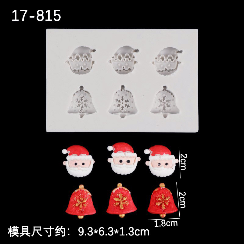 Navidad serie muñeco de nieve árbol de Navidad de dibujos animados accesorios molde de silicona de resina epoxi fondant decoración de chocolate para hornear