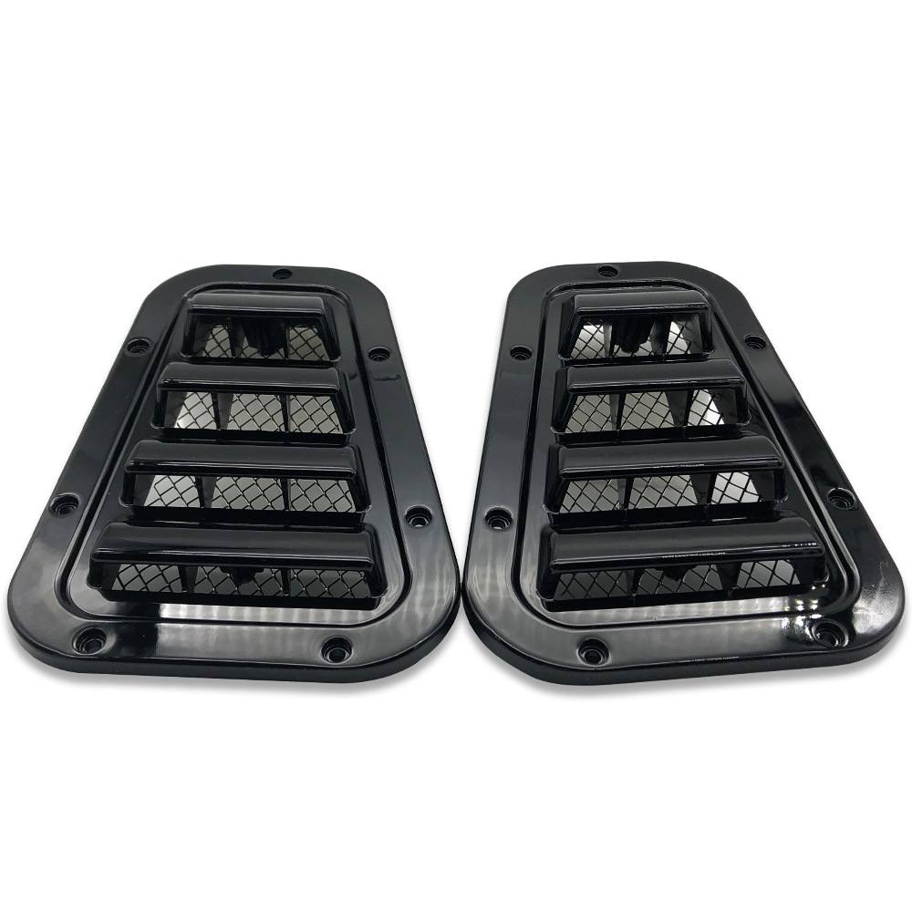 Adecuado para 2003-2019 land rover protector cubierta de salida de aire ABS/metal piano negro protector salida de aire
