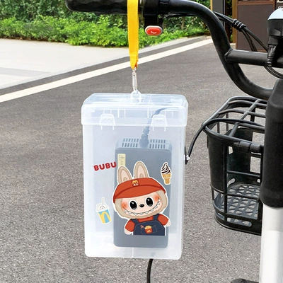 Other Electric Vehicle Accessories — Charger Waterproof Cover Cartoon Heat - white-yellow-webbing-hook-white-mcdonalds-cloth-bag