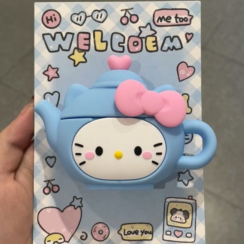 跨境卡通Kitty猫电话airpods4保护套苹果1/2代无线蓝牙耳机壳pro3|undefined