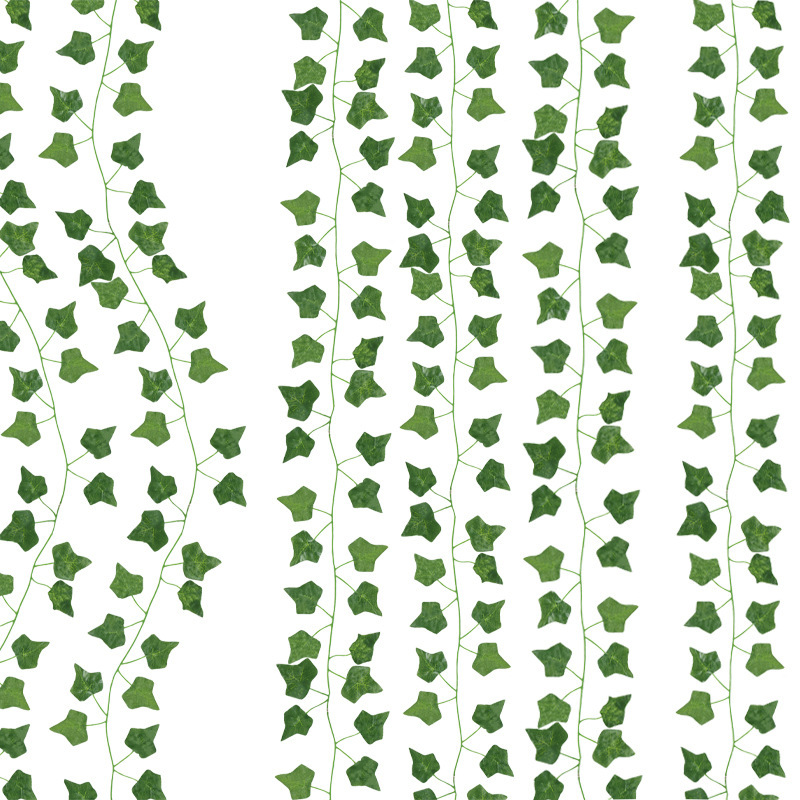 2.82m Leaf Simulation Rattan Indoor Window Wall Hanging Decoration Climbing Tiger Rattan Garden Wall Fence Vine