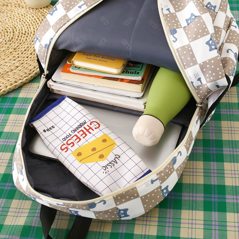 Set, backpack, capacious bag for students, 3 piece set, Korean style, for secondary school