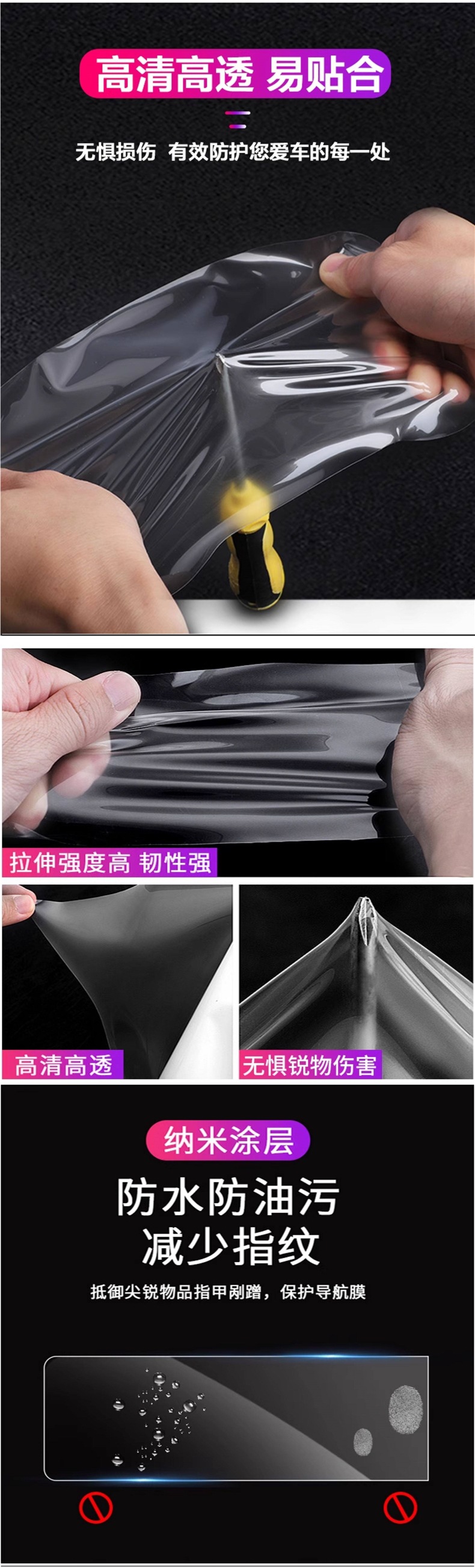 25/26 Model Mercedes-Benz Gle350/Gls450/Gls480 Center Console Gear Shift Interior Film Screen Tempered Protective Film