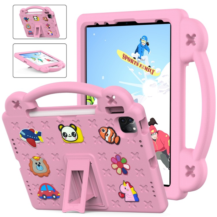 Bebé estilo oso EVA + PC niño caída funda de mano plana con soporte de escritorio