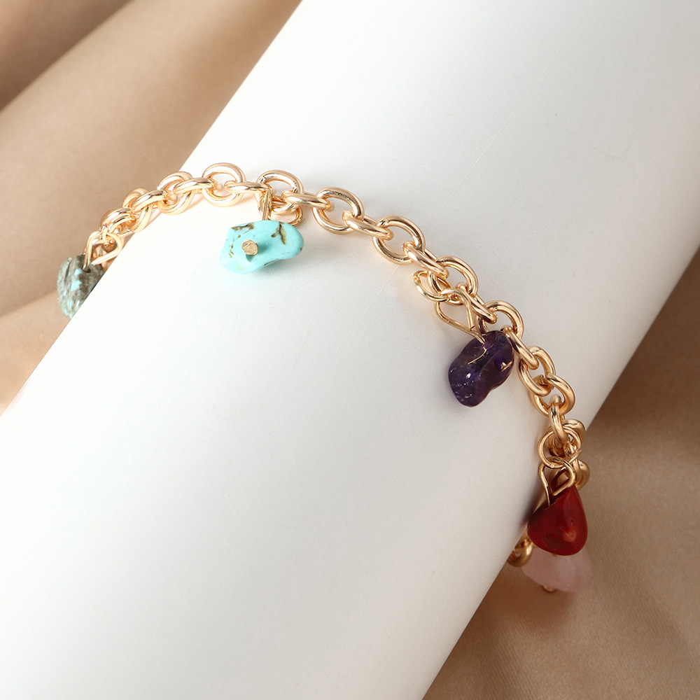 Color Natural Stone Pendant Bracelet Jewelry