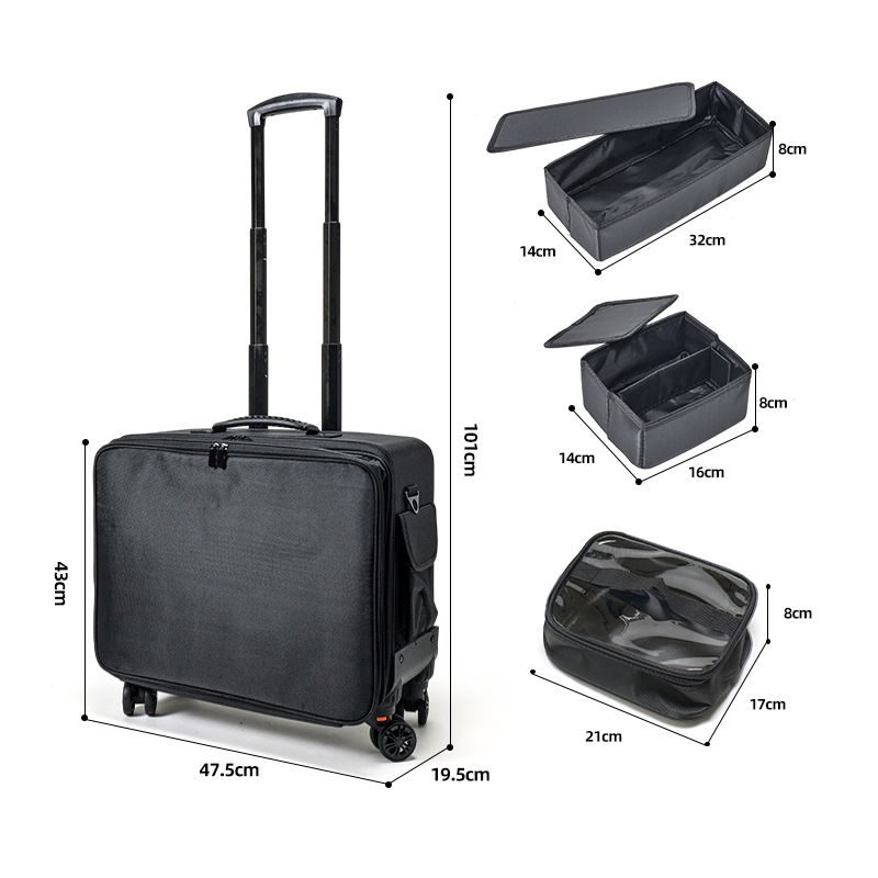 Caja de maquillaje de trolley 2026 nueva novia profesional y maquilladora de gran capacidad trolley con luz y espejo caja especial