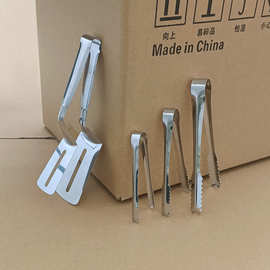 不锈钢冰夹煎鱼铲烤肉牛排夹加厚带齿冰块夹冰粒夹厨房酒吧食物夹