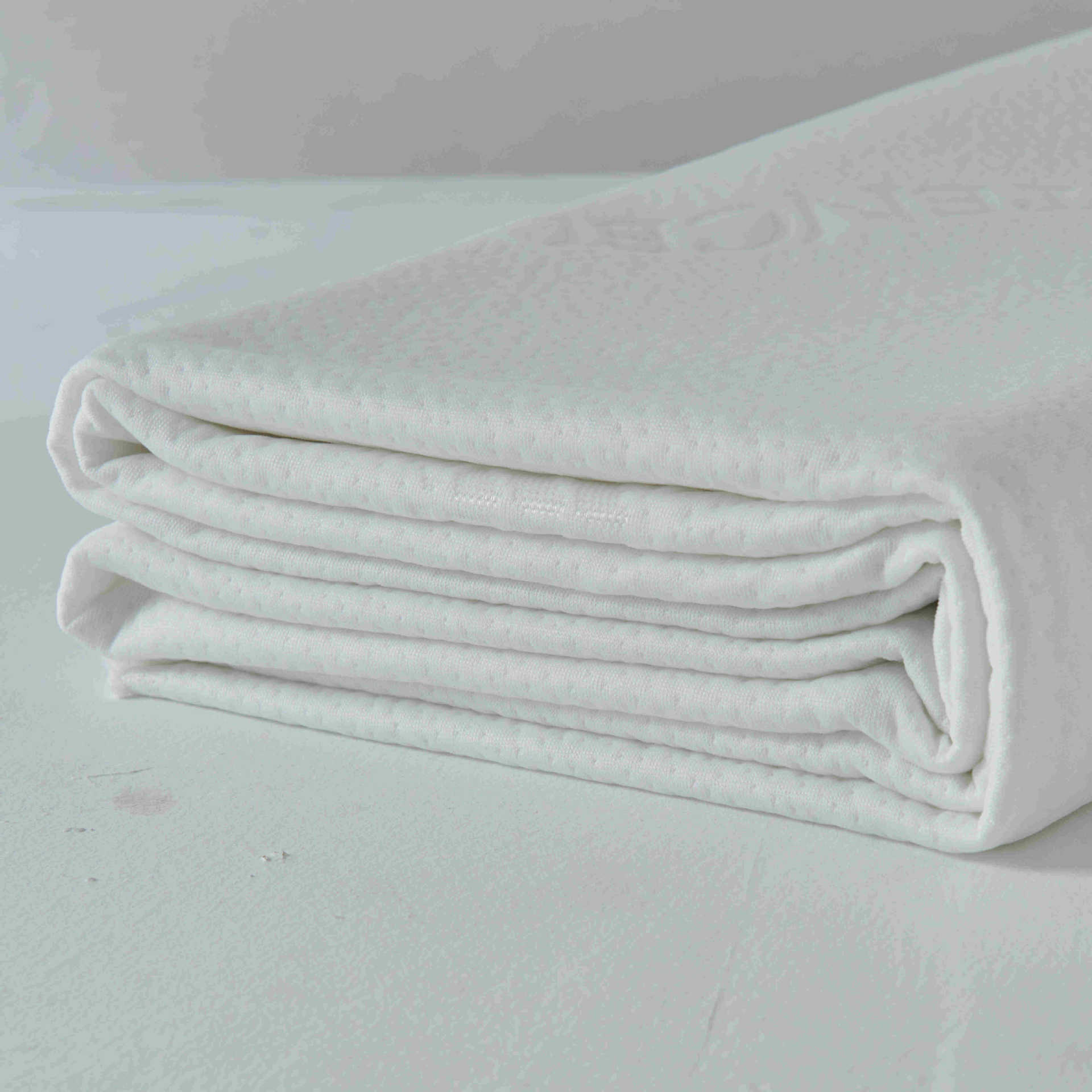 200 gramos de tela de colchón blanco, gramos pesados opcionales tejidos Jacquard tela de colchón de punto blanco único Jacquard tejido