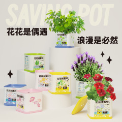 兒童創意儲錢罐花卉種植盆栽創意益智早教玩具禮品迷你桌面擺件