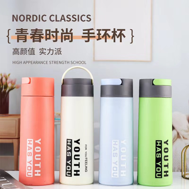 Taza de vidrio de doble capa multicolor, con funda de plástico sellada, para exteriores, negocios con logo.