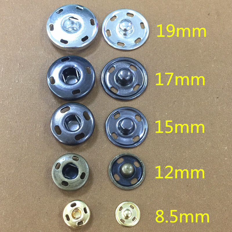 【工厂】五金揿钮 手缝暗按扣四孔六孔 铜钮扣服装辅料多尺寸纽扣