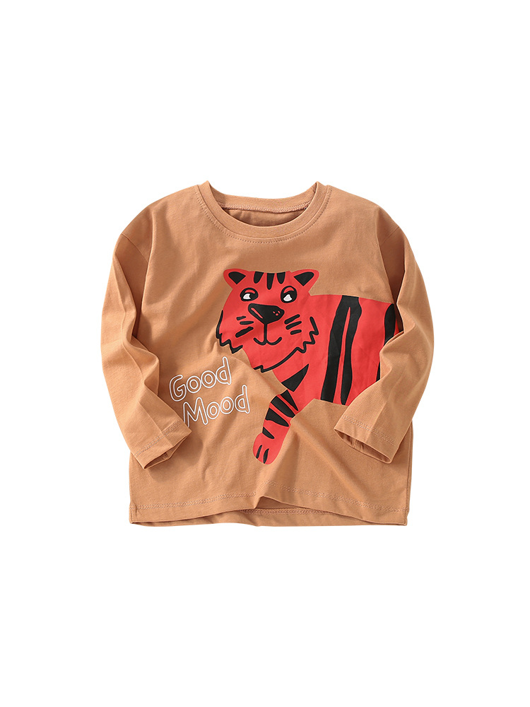 En stock malwee camiseta de los muchachos otoño nueva camisa de cuello redondo de los niños europeos y americanos de fondo ocasional superior de los niños