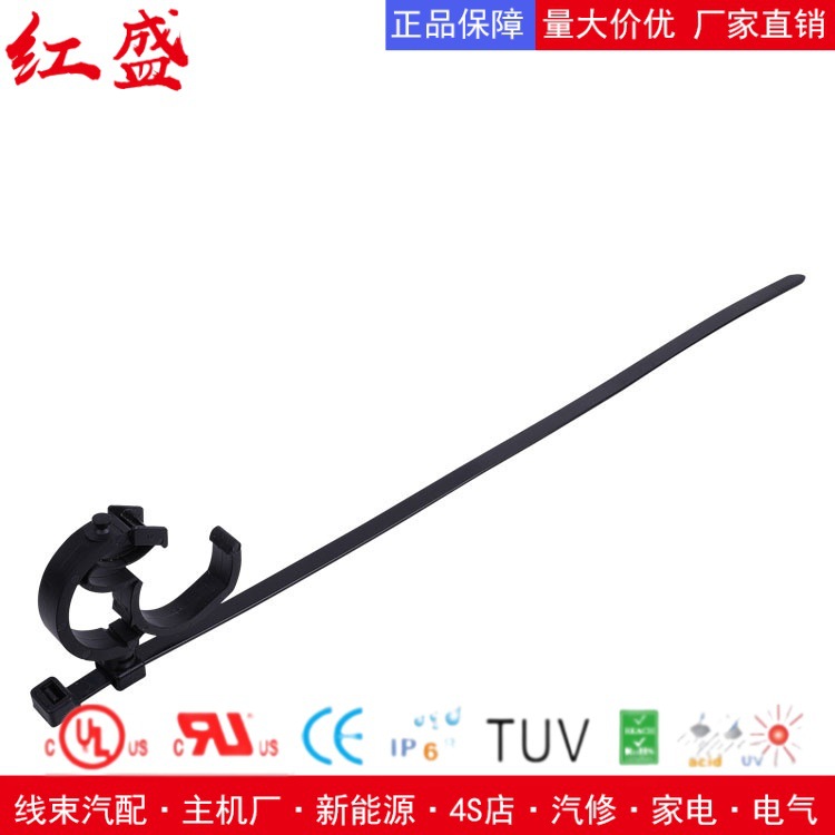 带管夹的分体式固定扎带汽车扎带 156-00108/T120RIAHC2TCR