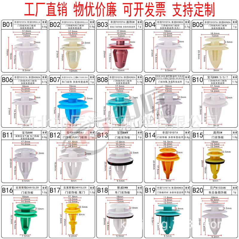 Car door trim panel fender side guard panel door interior trim panel door trim panel wheel trim panel lining buckle Car door trim panel fender side guard panel door interior trim panel door trim panel wheel trim panel lining buckle