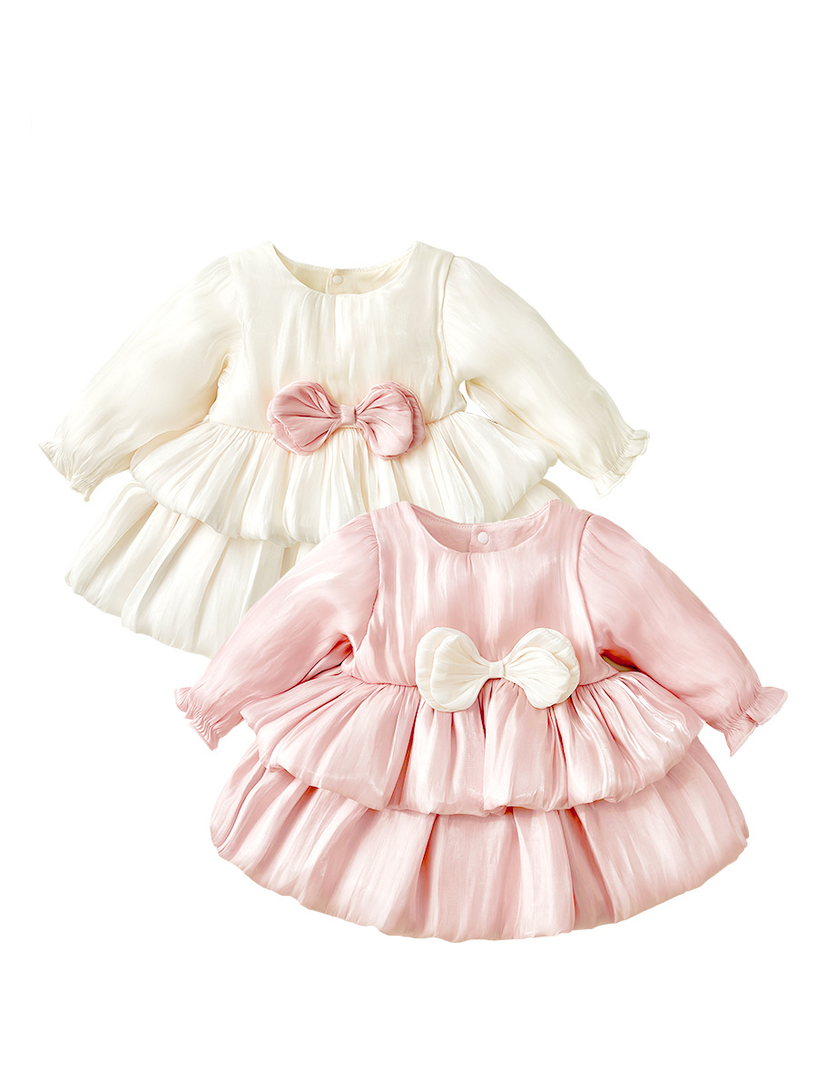 Children's long-sleeve, small princess costume, evening dress, suitable for spring and autumn, western style, special occasion clothing
