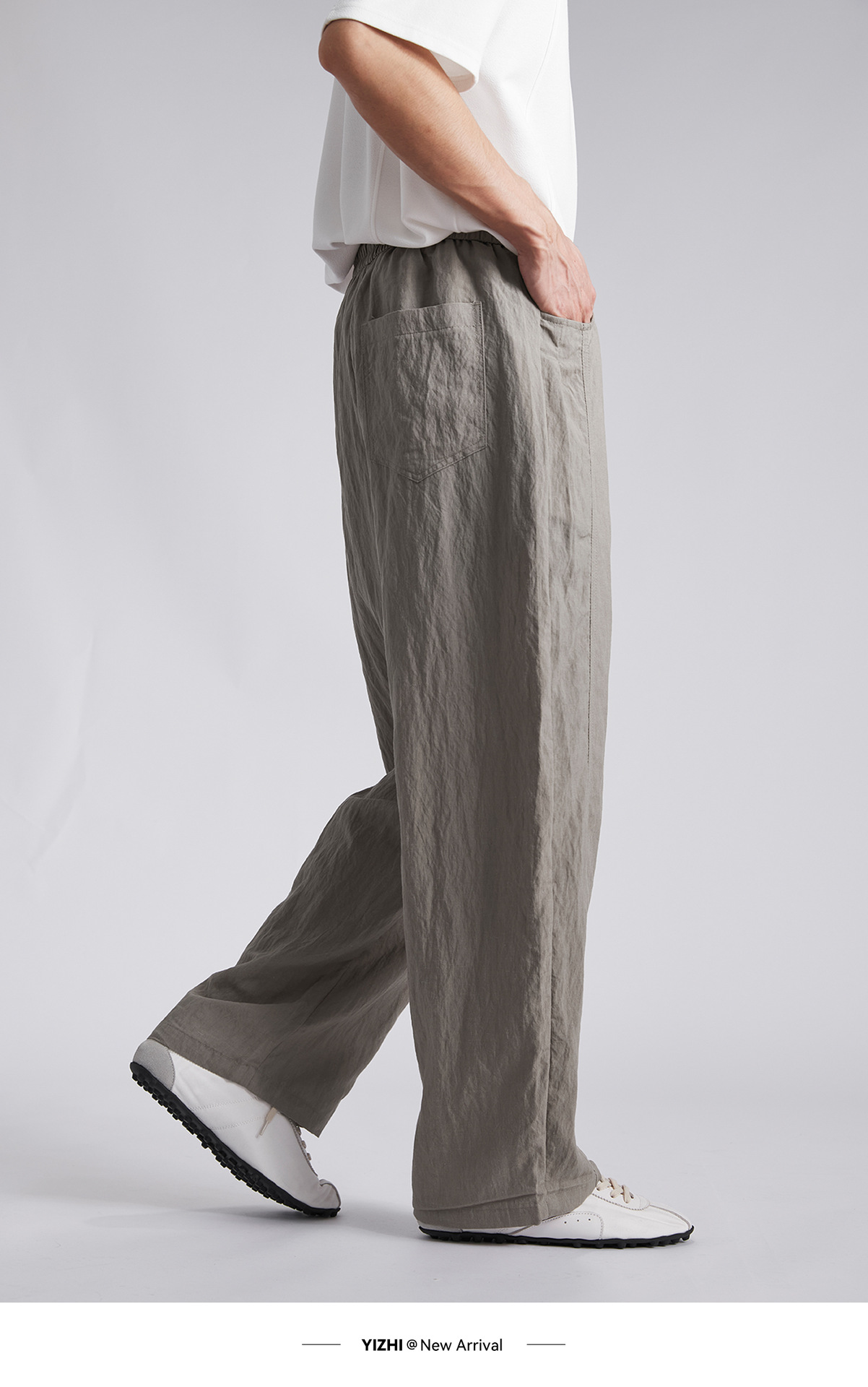 Quần dài nam ống rộng chất liệu linen phong cách thư giãn — đen chi tiết 18